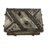 Curious Small Logger Made (?) Painted Box with Newspaper Photo Inside