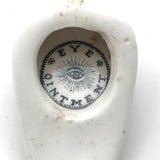 Old Ironstone Transferware Eye Ointment Eye Wash Vessel (Presumed Advertising Give Away)