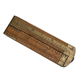 Brass and Boxwood Folding 12 Inch Ruler with Caliper