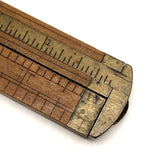 Brass and Boxwood Folding 12 Inch Ruler with Caliper