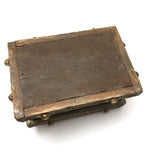Curious Small Logger Made (?) Painted Box with Newspaper Photo Inside