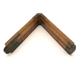 Brass and Boxwood Folding 12 Inch Ruler with Caliper