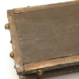 Curious Small Logger Made (?) Painted Box with Newspaper Photo Inside