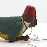 Antique Original Lehmann Tin Litho Toy Climbing Monkey c. 1900