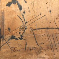 Much Drawn Upon Wooden School Drawing Board