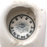 Old Ironstone Transferware Eye Ointment Eye Wash Vessel (Presumed Advertising Give Away)