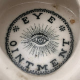 Old Ironstone Transferware Eye Ointment Eye Wash Vessel (Presumed Advertising Give Away)