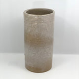Cream Zanesville Ribbed "Homespun" Pottery Vase