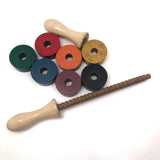 Fun Vintage Rainbow Colored Toy Rolling Pin Stacker Toy