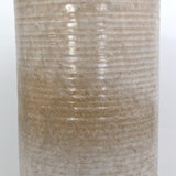 Cream Zanesville Ribbed "Homespun" Pottery Vase