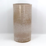 Cream Zanesville Ribbed "Homespun" Pottery Vase