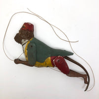Antique Original Lehmann Tin Litho Toy Climbing Monkey c. 1900