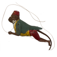 Antique Original Lehmann Tin Litho Toy Climbing Monkey c. 1900