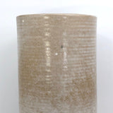 Cream Zanesville Ribbed "Homespun" Pottery Vase