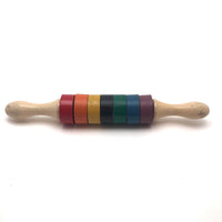 Fun Vintage Rainbow Colored Toy Rolling Pin Stacker Toy
