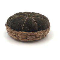 Wabanaki Sweet Grass, Ash Splint and Velvet Pin Cushion