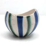 Stunning Early Set of Three Andersen Design Studio Striped Mugs Plus Small Bowl / Vase