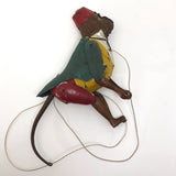 Antique Original Lehmann Tin Litho Toy Climbing Monkey c. 1900