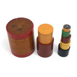 Colorful Lacquered Wood Nesting Boxes