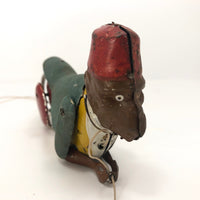 Antique Original Lehmann Tin Litho Toy Climbing Monkey c. 1900