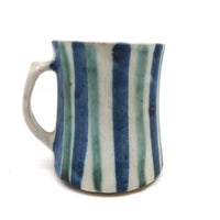 Stunning Early Set of Three Andersen Design Studio Striped Mugs Plus Small Bowl / Vase