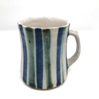 Stunning Early Set of Three Andersen Design Studio Striped Mugs Plus Small Bowl / Vase