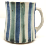 Stunning Early Set of Three Andersen Design Studio Striped Mugs Plus Small Bowl / Vase