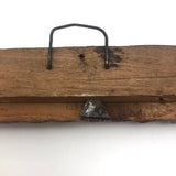 Simple Old Painted Chip Carved Tramp Art Wooden Frame