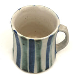 Stunning Early Set of Three Andersen Design Studio Striped Mugs Plus Small Bowl / Vase
