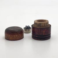 Tiny Treen Box with Rock Sample Inside