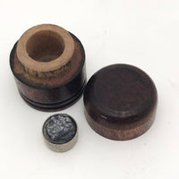 Tiny Treen Box with Rock Sample Inside