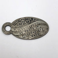 Odd Fellows Silver Name Tag / Key Fob C. 1900s