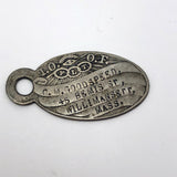 Odd Fellows Silver Name Tag / Key Fob C. 1900s