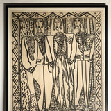 Very Rare Koos Van Den Akker Couture c. 1980 Framed Poster by Joel Resnicoff