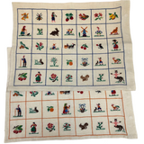 Cross-Stitch on Linen Vintage Pillowcases - a Pair