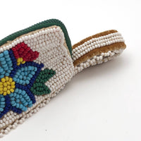 Native American Beaded Mocassin Coin Purse with Flowers