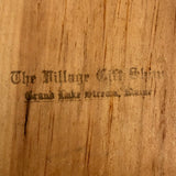 Grand Lake Stream, Maine 1970s Carved Wooden Plaque of Unhappy Hiker