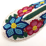 Native American Beaded Mocassin Coin Purse with Flowers