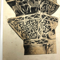 Set of Four Antique Ink Drawings of Architectural Details in Ravenna and Istanbul