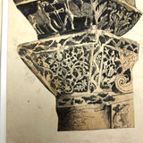 Set of Four Antique Ink Drawings of Architectural Details in Ravenna and Istanbul