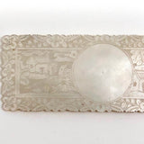 Chinese Antique Carved Mother of Pearl Gaming Token
