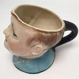 "Fat Boy" England Blue Eyed Baby Boy Avon ware Milk Jug / Pitcher