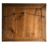 Very Large Antique Pen and Ink Bull Portrait in Period Frame