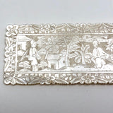 Chinese Antique Carved Mother of Pearl Gaming Token