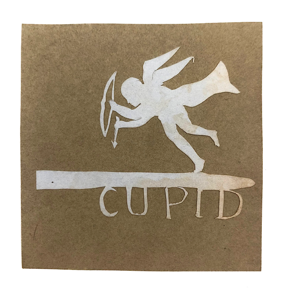 Antique Scherenschnitte Cupid