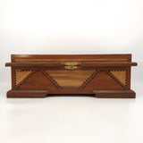 Two-Toned Wood Tramp Art Jewelry Box