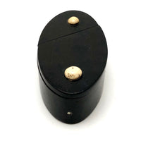Fine Antique Treen Puzzle Lid Snuff Box, Likely Sailor Made