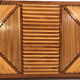 Two-Toned Wood Tramp Art Jewelry Box