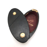 Fine Antique Treen Puzzle Lid Snuff Box, Likely Sailor Made