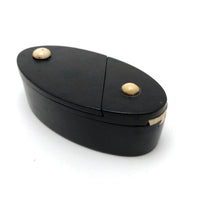 Fine Antique Treen Puzzle Lid Snuff Box, Likely Sailor Made